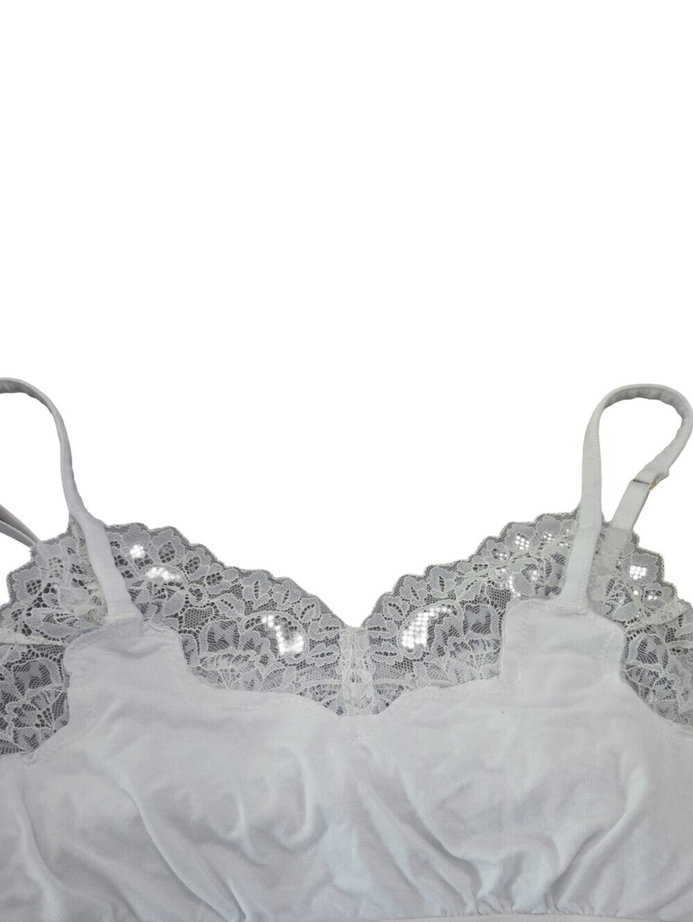 Soma White Branded Floral Feminine Festival Cozy Soft Cotton Y2K Cami XS - Picture 12 of 15